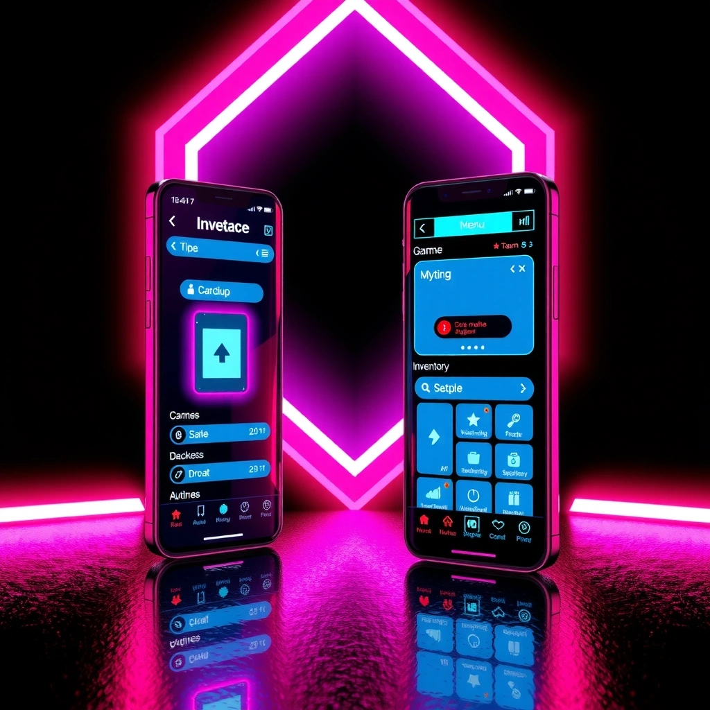 Mockups gaming UI prototipo